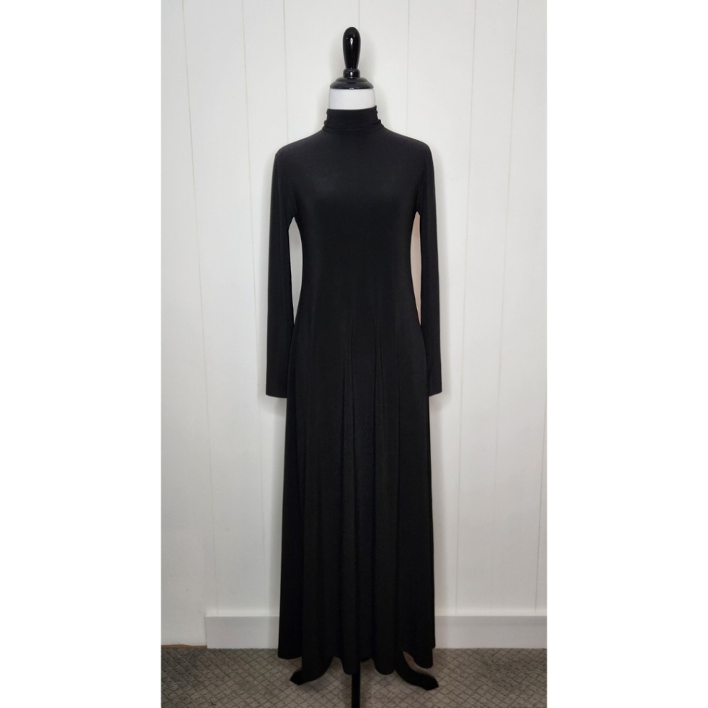 Norma Kamali Black Long Sleeve Turtleneck Dress Size XS/34 - Picture 3 of 7